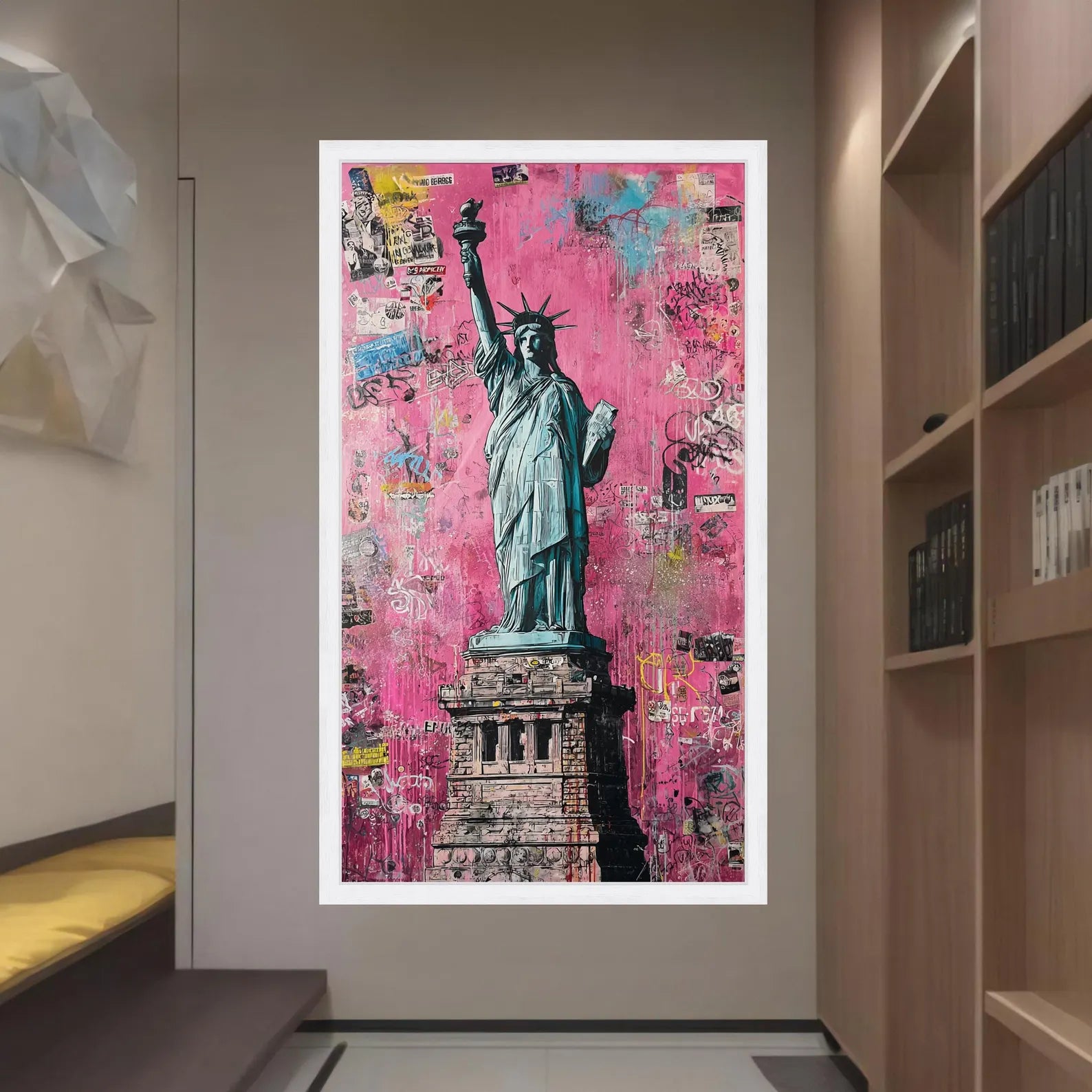 Liberty in Pink – New York Graffiti Oil Painting#yy721164