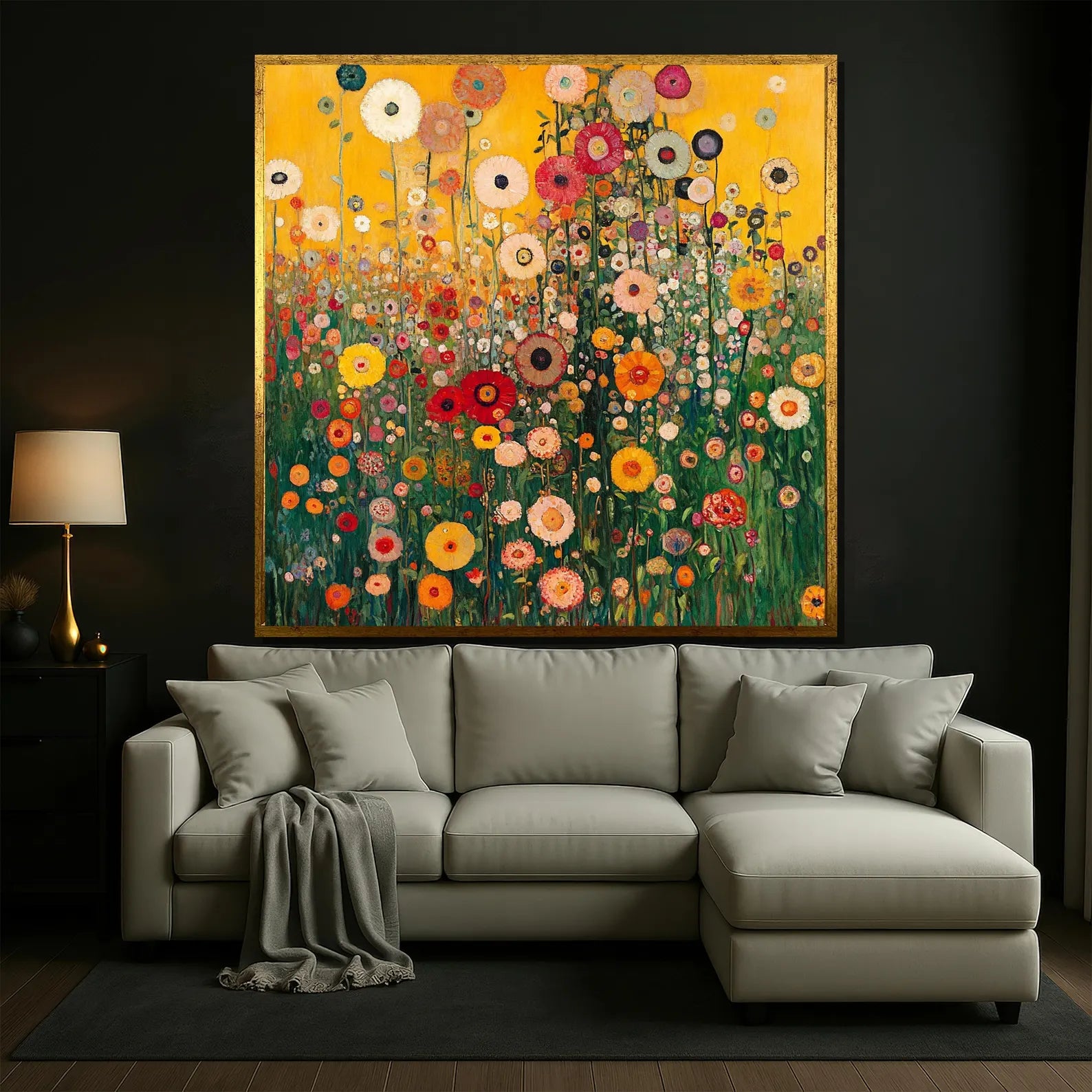 Colorful Flower Garden Wall Art – Botanical Canvas Painting#yy721166