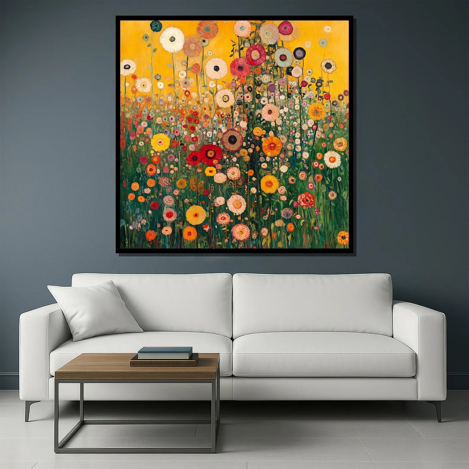 Colorful Flower Garden Wall Art – Botanical Canvas Painting#yy721166
