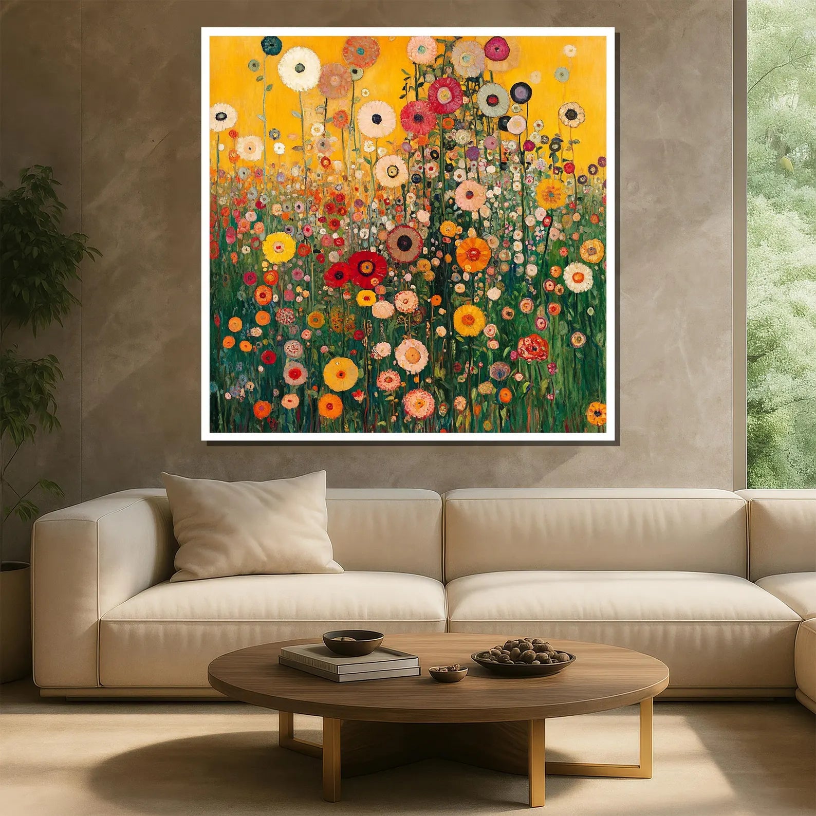 Colorful Flower Garden Wall Art – Botanical Canvas Painting#yy721166