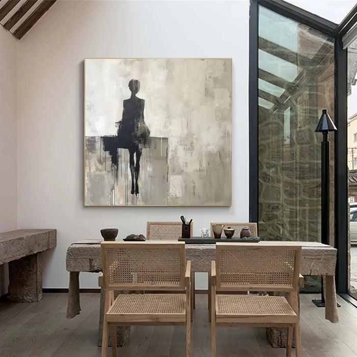 Minimalist Figure Wall Art – Modern Abstract Human Canvas Painting#yy7288