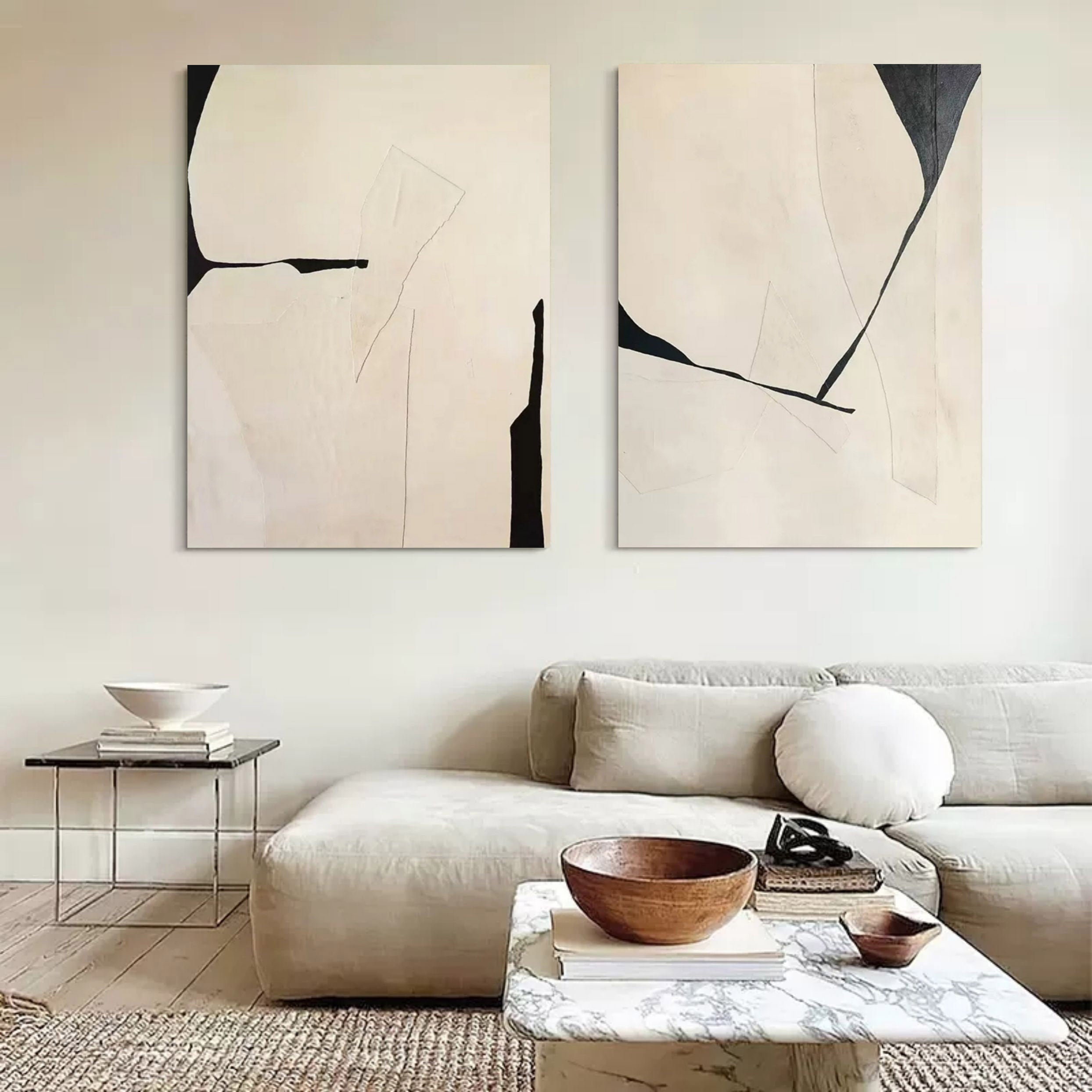 Abstract Painting Set Of 2 #SP107