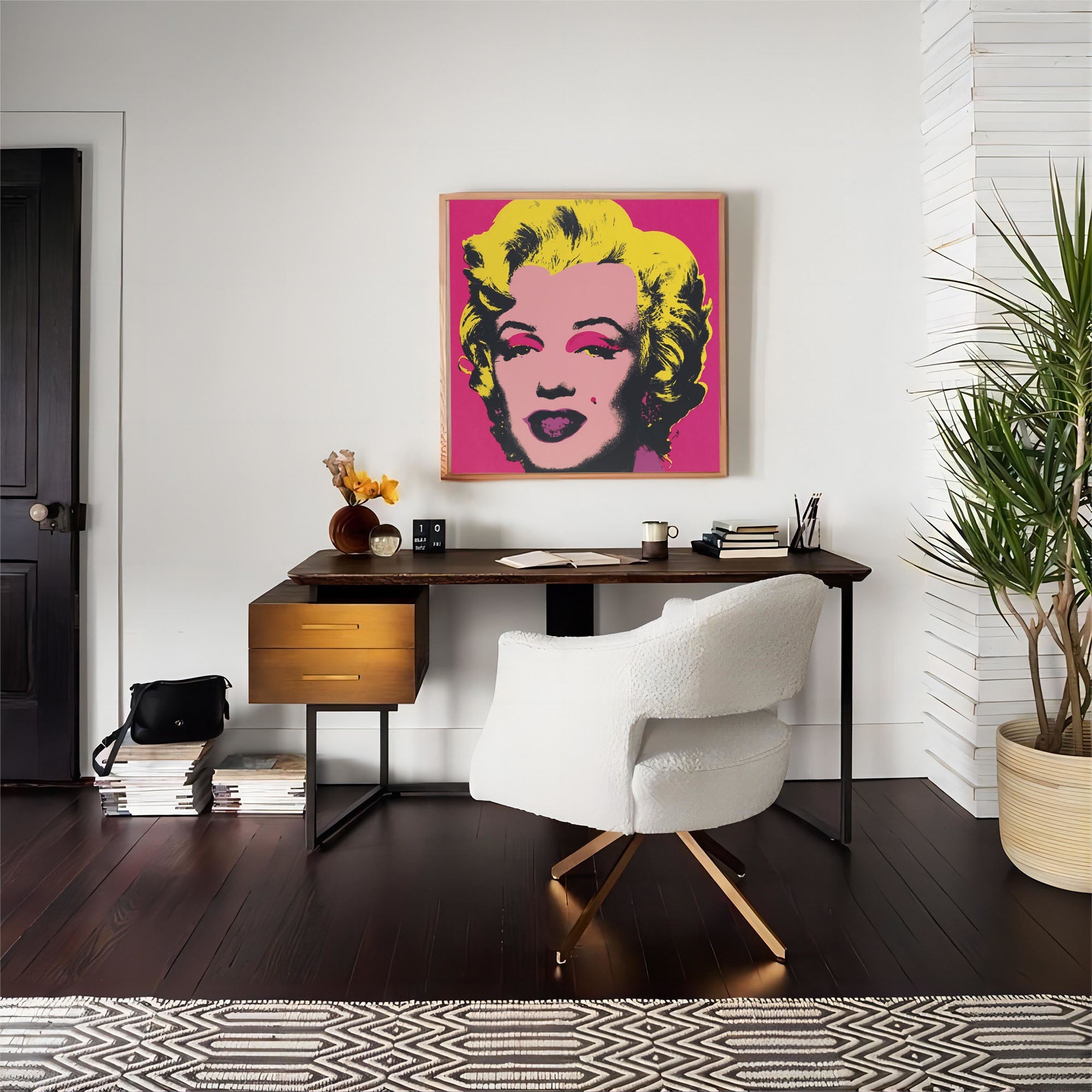 Pop Art Icon: Glamorous Muse on Canvas